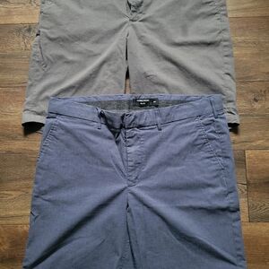 Nordstrom Blue and Gray Slim Fit Shorts, Size 38